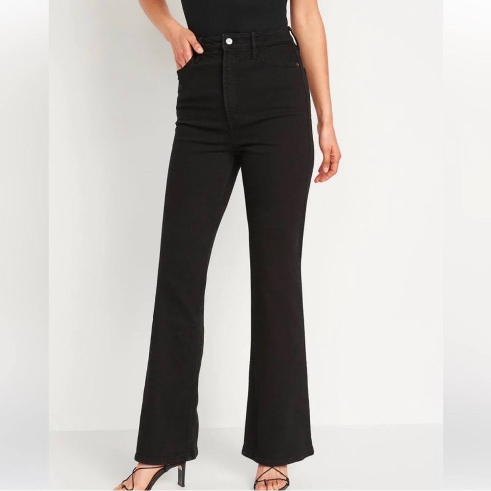 Black old navy micro flare jeans